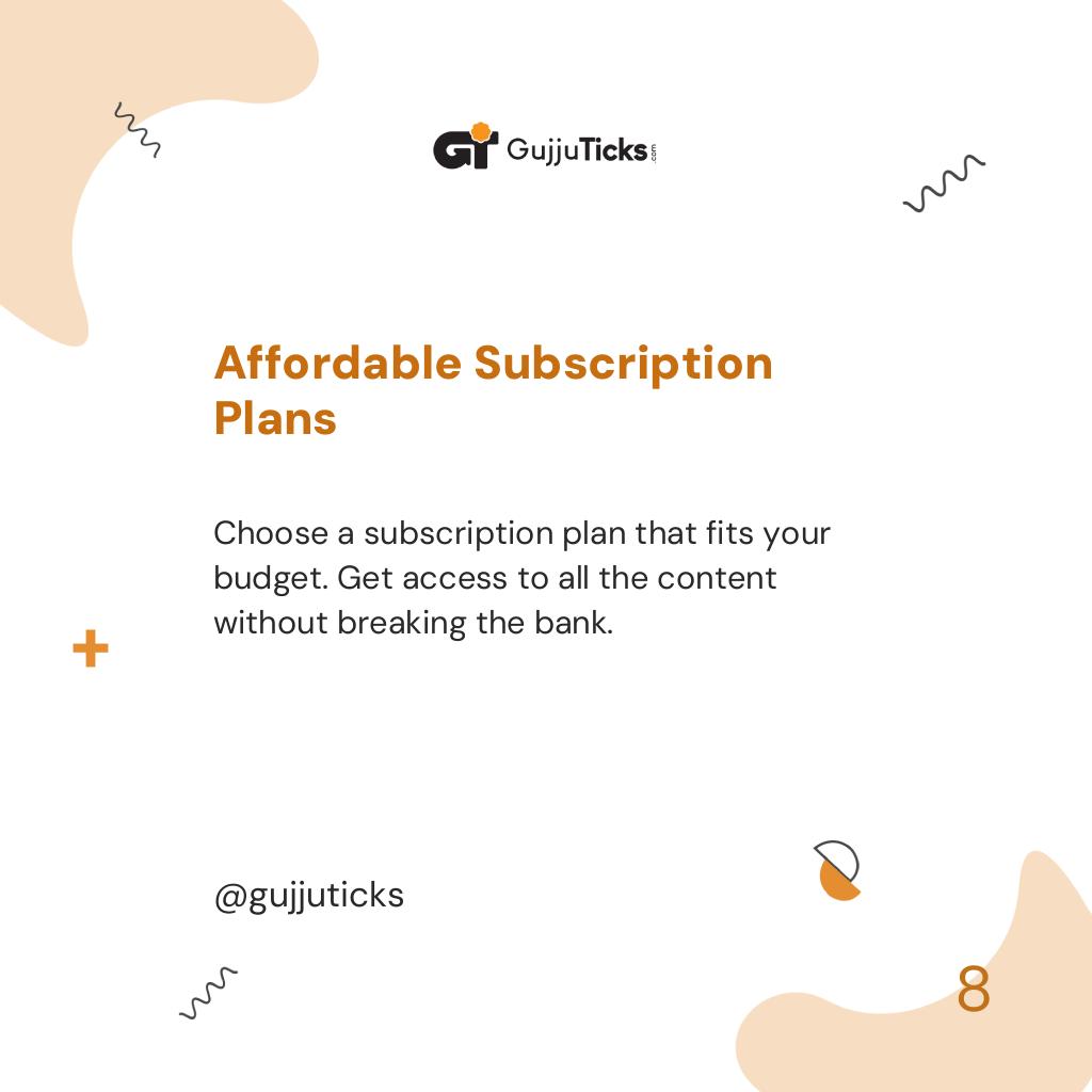 Affordable Subscription Plans