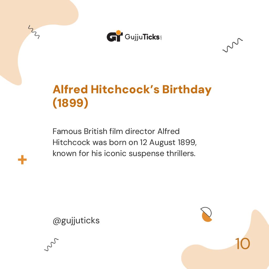 Alfred Hitchcock’s Birthday (1899)