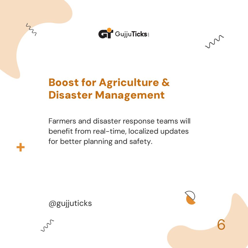 Boost for Agriculture & Disaster Management