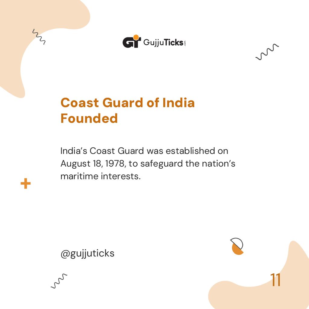 Coast Guard of India Founded