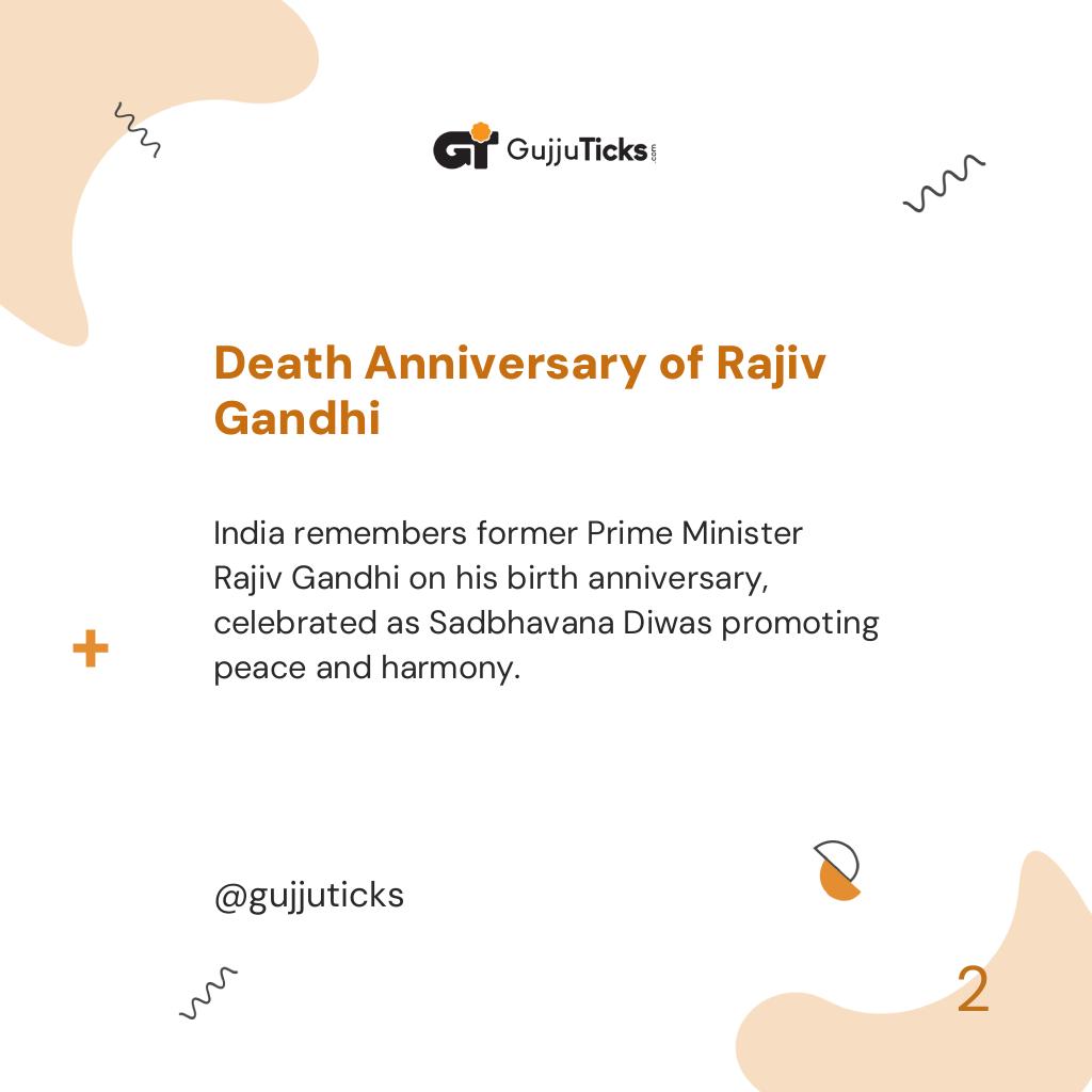 Death Anniversary of Rajiv Gandhi