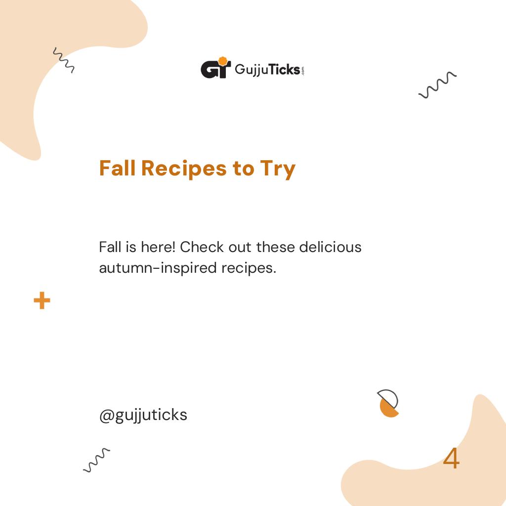 Fall Recipes to Try