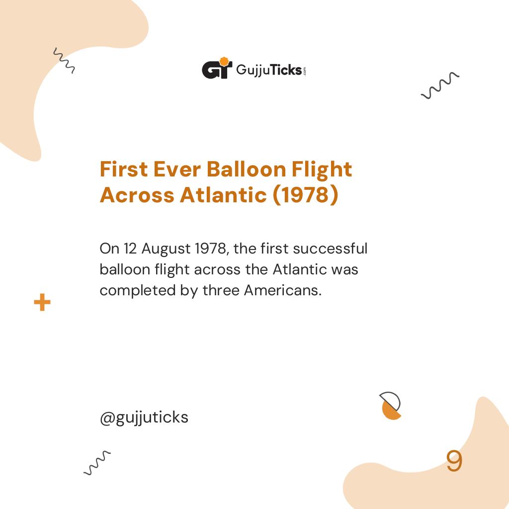 First Ever Balloon Flight Across Atlantic (1978)