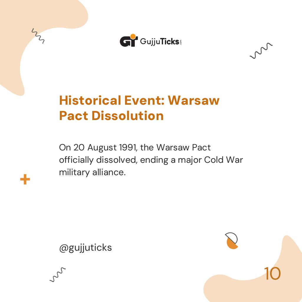 Historical Event: Warsaw Pact Dissolution