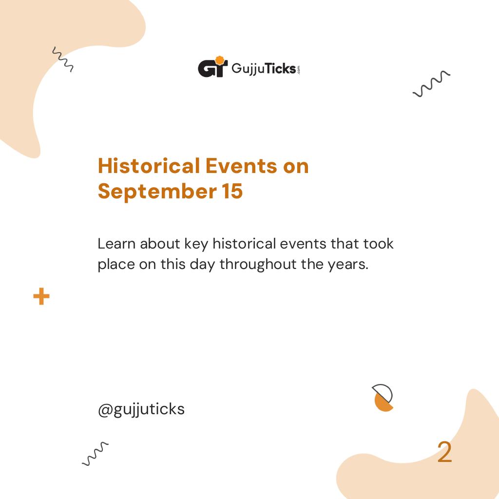 Historical Events on September 15