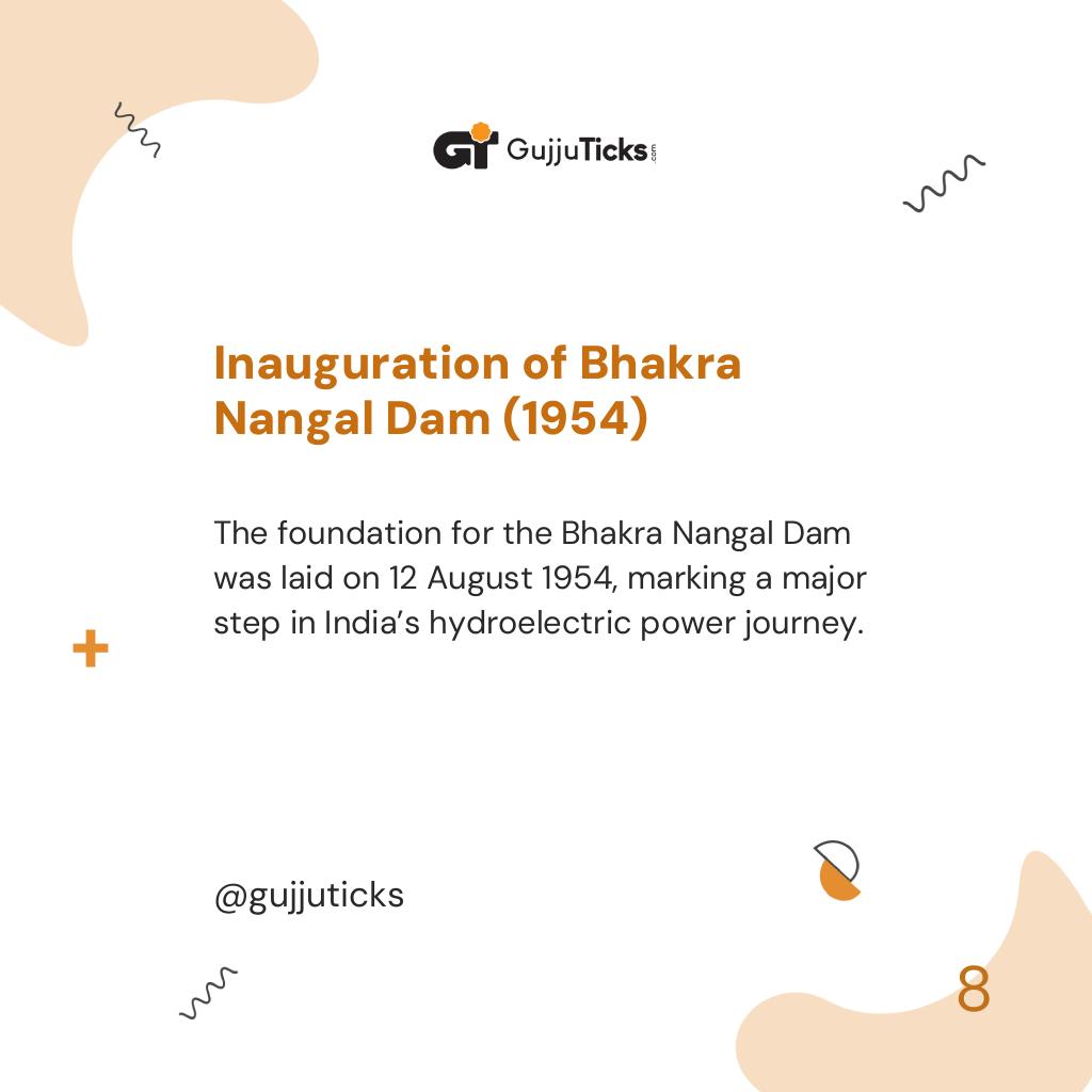 Inauguration of Bhakra Nangal Dam (1954)