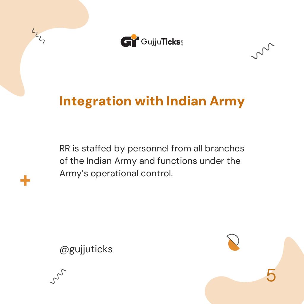 Integration with Indian Army