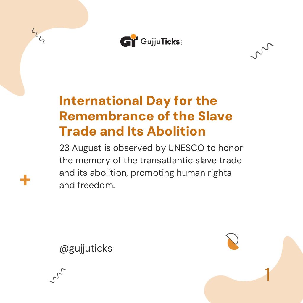 International Day for the Remembrance of the Slave Trade and Its Abolition