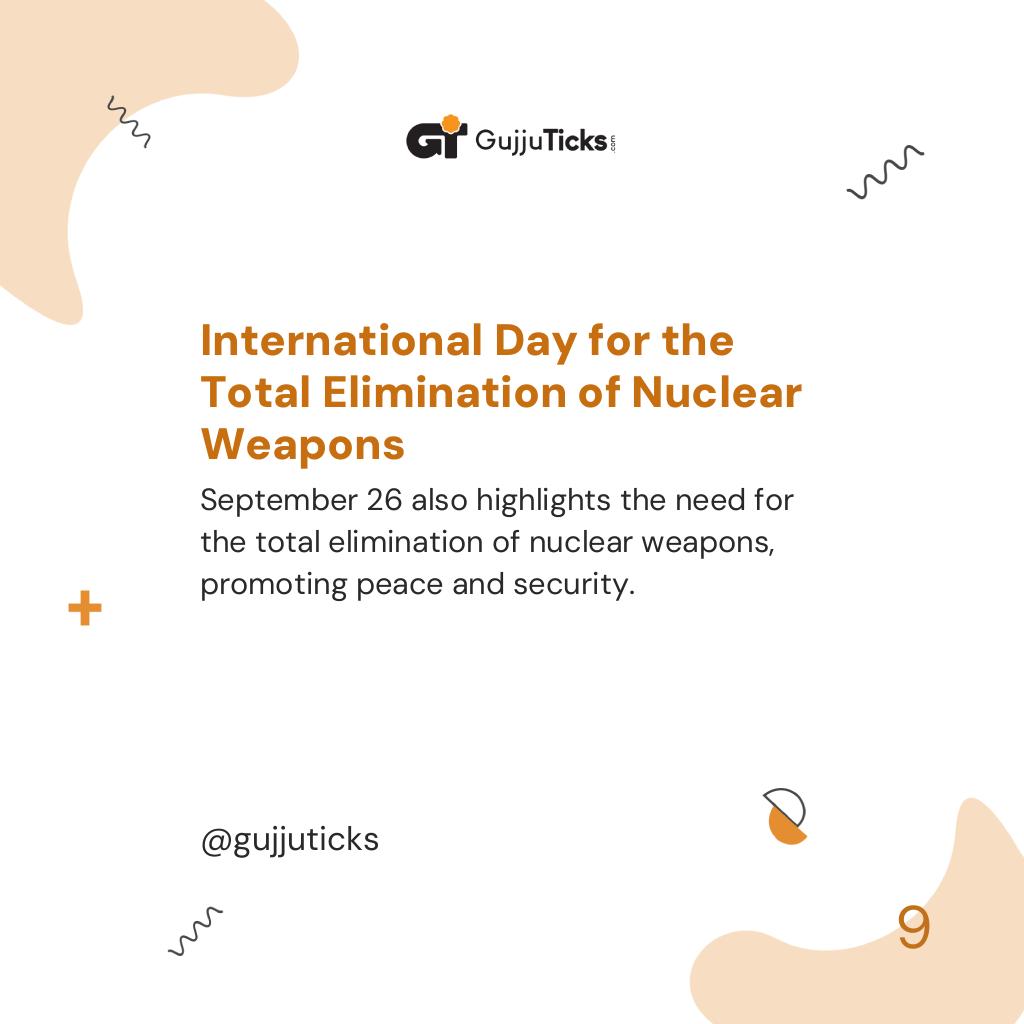 International Day for the Total Elimination of Nuclear Weapons