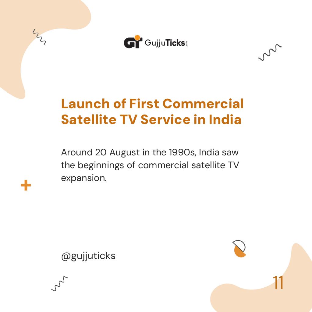 Launch of First Commercial Satellite TV Service in India