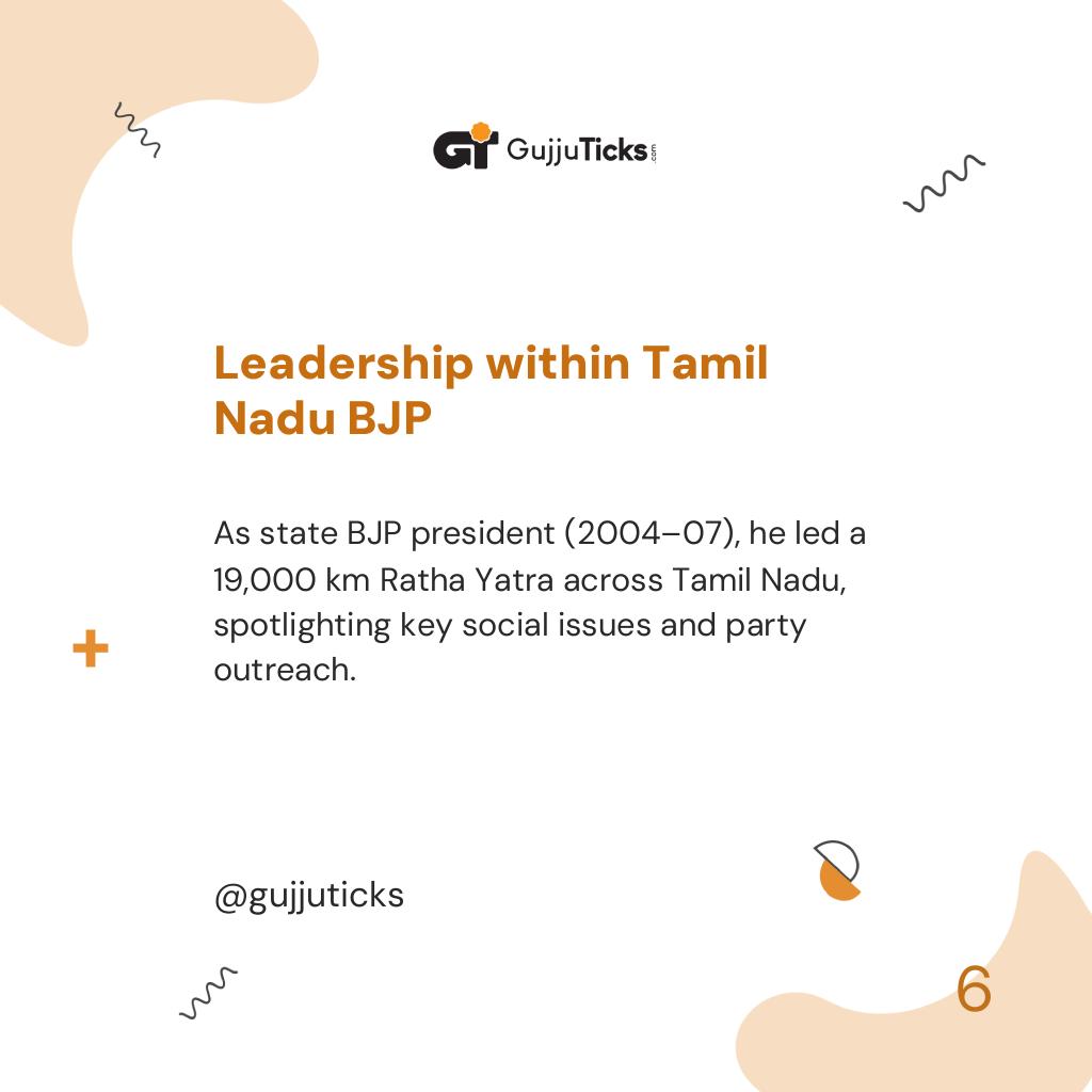 Leadership within Tamil Nadu BJP
