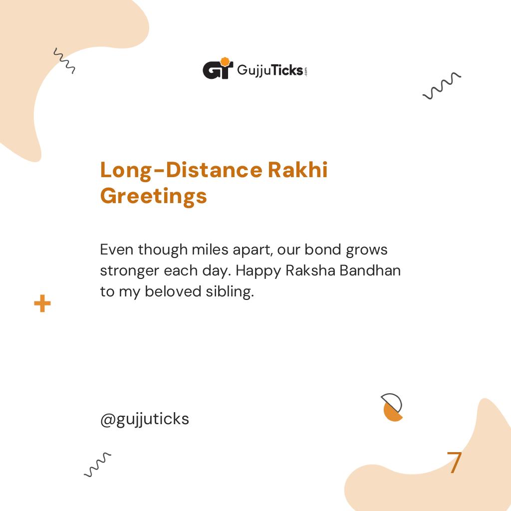 Long-Distance Rakhi Greetings