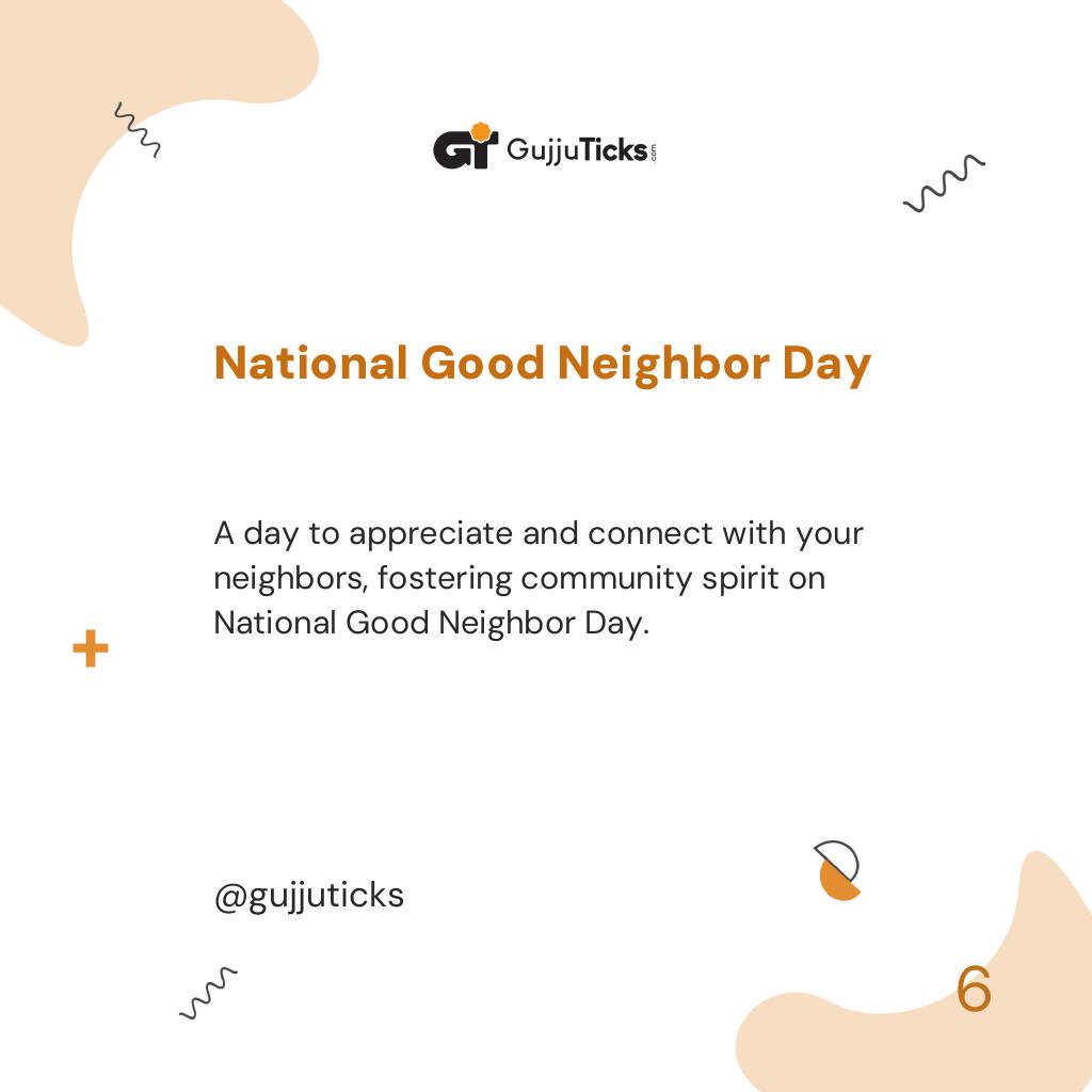 National Good Neighbor Day