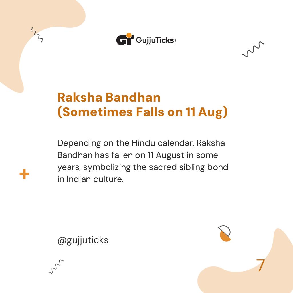 Raksha Bandhan (Sometimes Falls on 11 Aug)