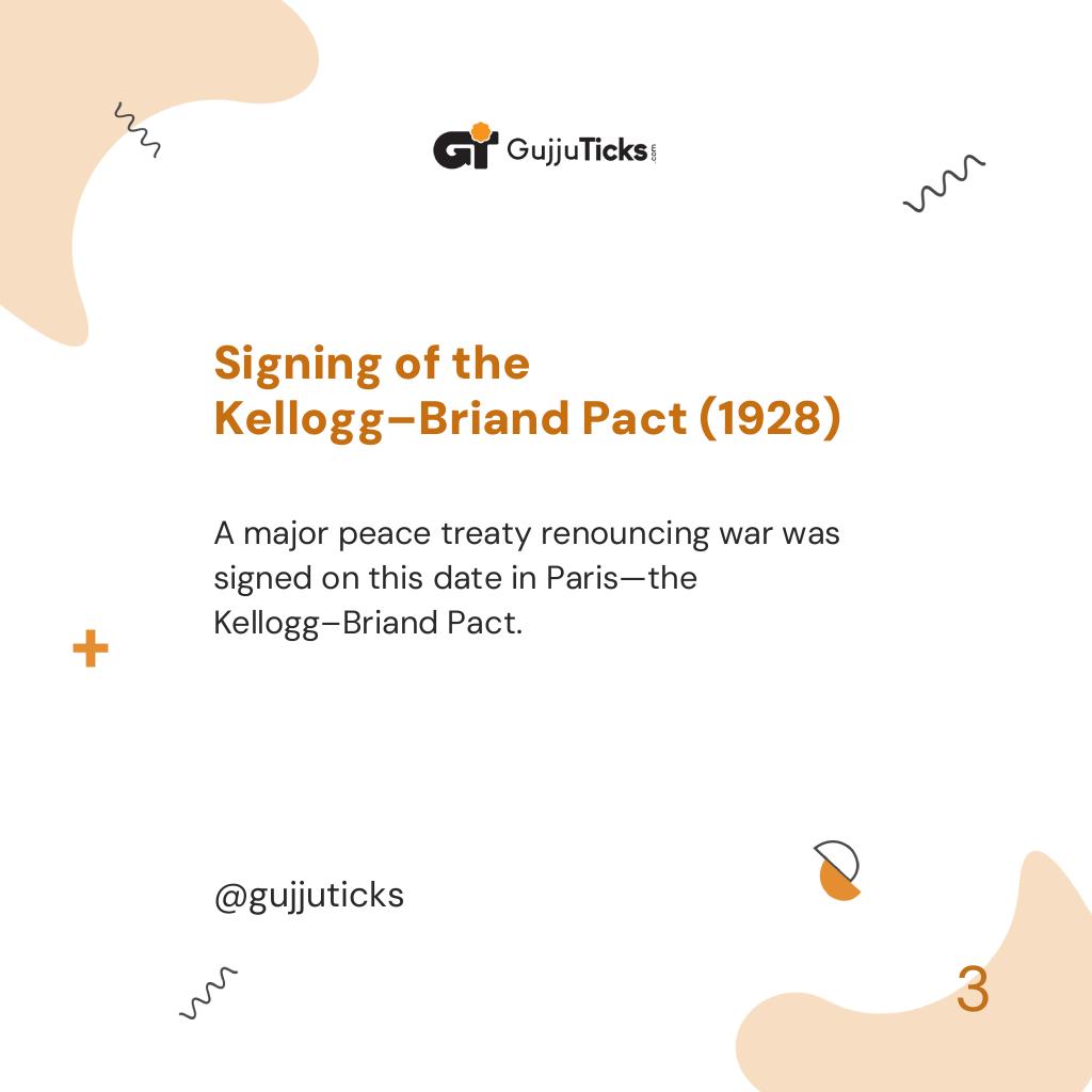 Signing of the Kellogg–Briand Pact (1928)