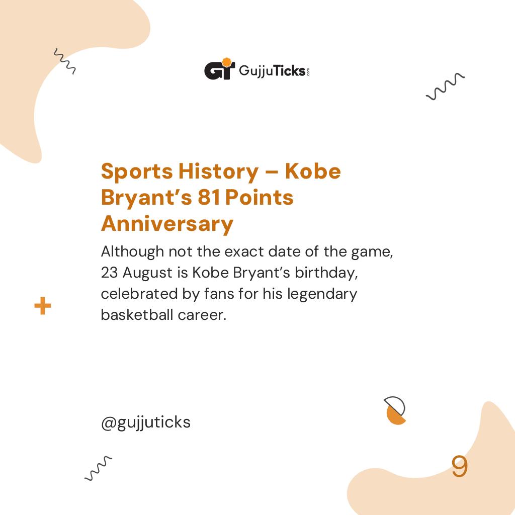 Sports History – Kobe Bryant’s 81 Points Anniversary