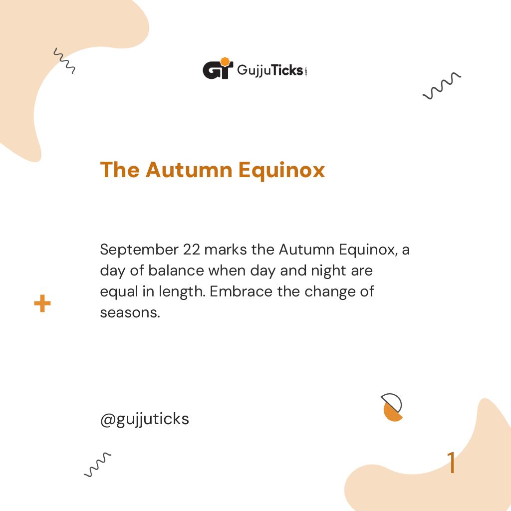 The Autumn Equinox