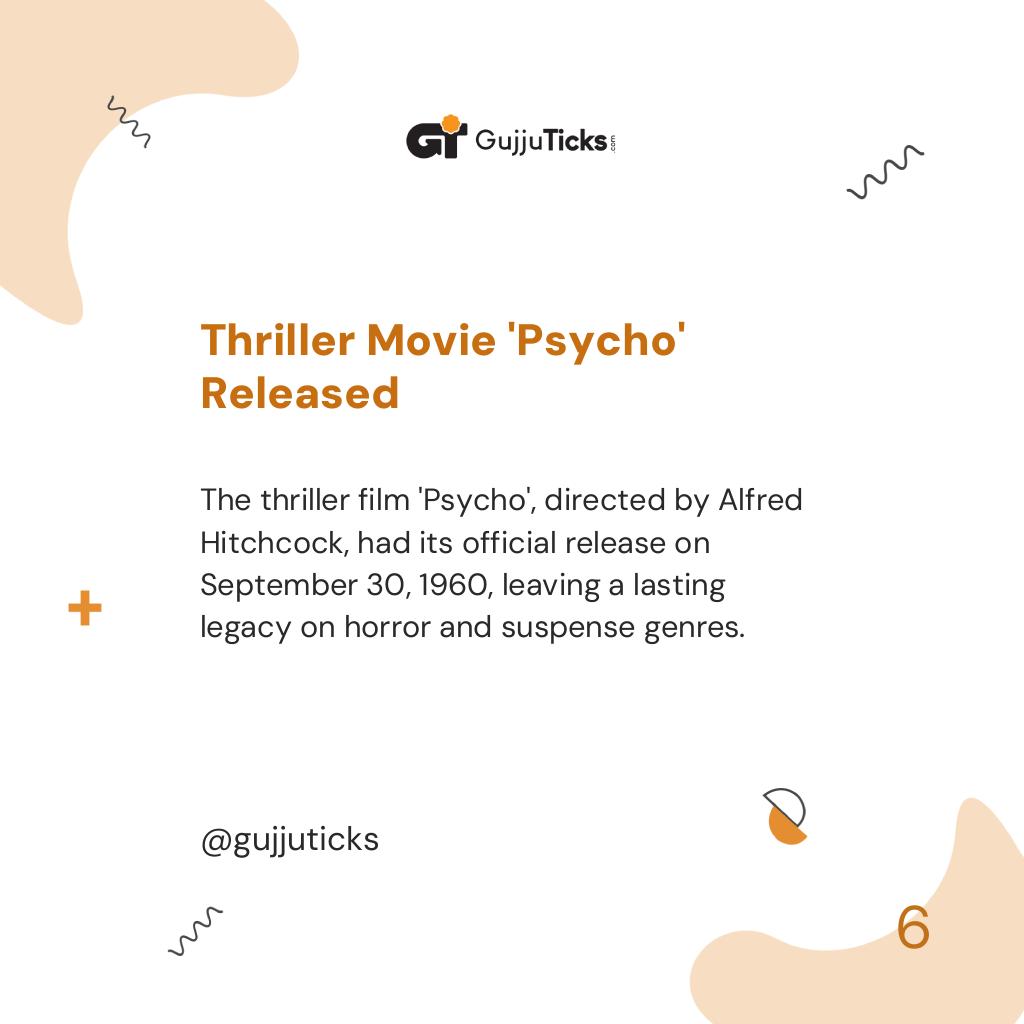 Thriller Movie 'Psycho' Released