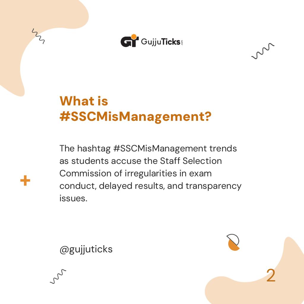 What is #SSCMisManagement?