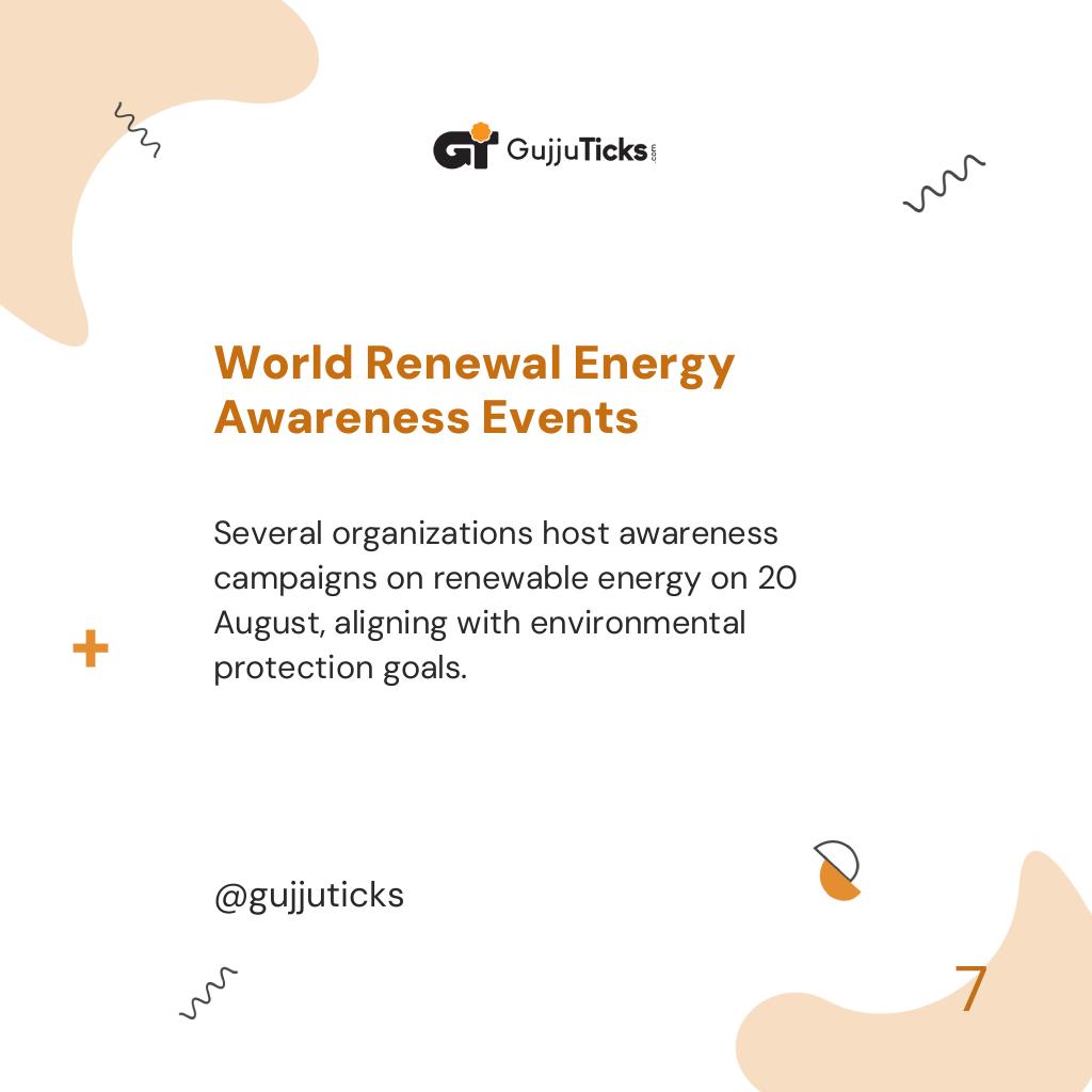 World Renewal Energy Awareness Events
